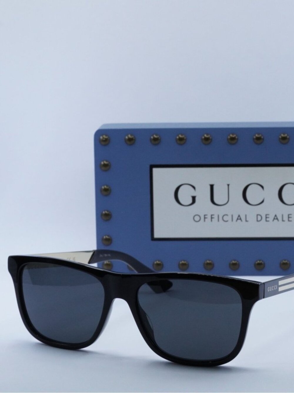 Gucci GG0687S 001 Square Sunglasses - Black / Grey